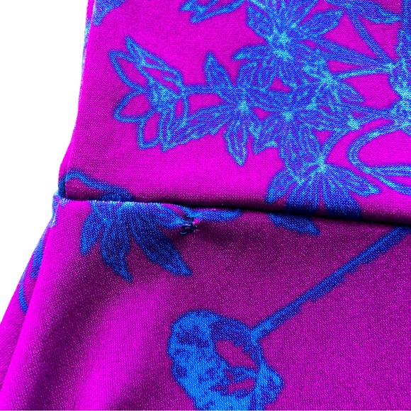 LuLaRoe flare skirt high waist sz. S purple and blue 95 % poly/5% spandex. - Picture 6 of 9